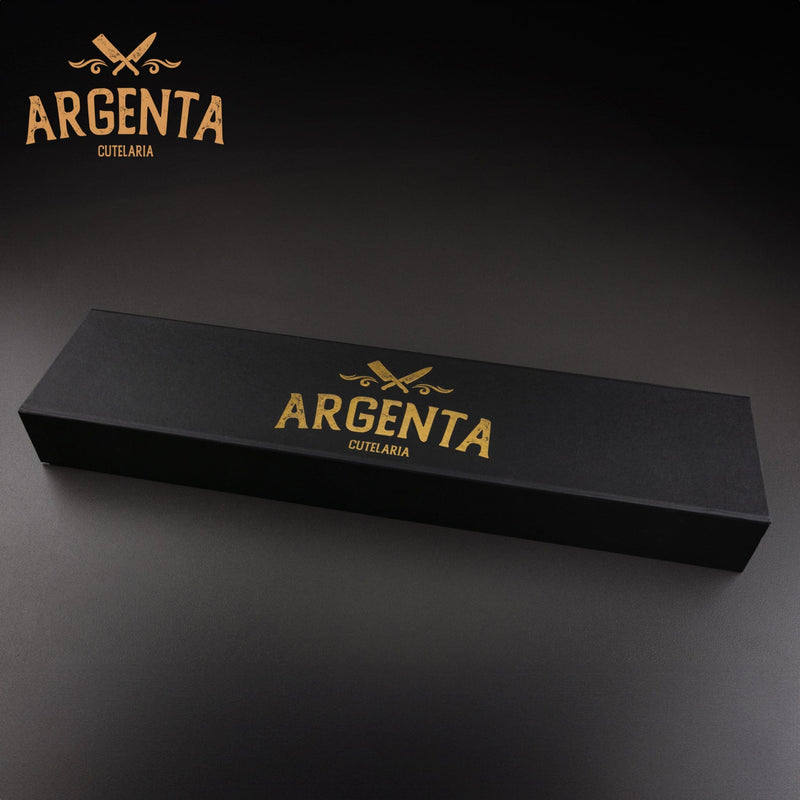 KIT Bronze | Faca Picanheira da Santa inox 10 polegadas + Caixa Black Premium - Argenta Cutelaria